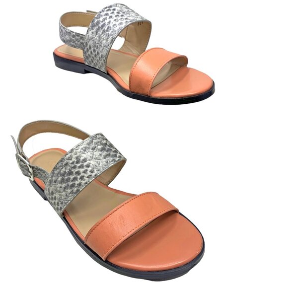 LOGO by Lori Goldstein Taylor Pink‎ Quartz Leather Slingback Sandals - Picture 8 of 9